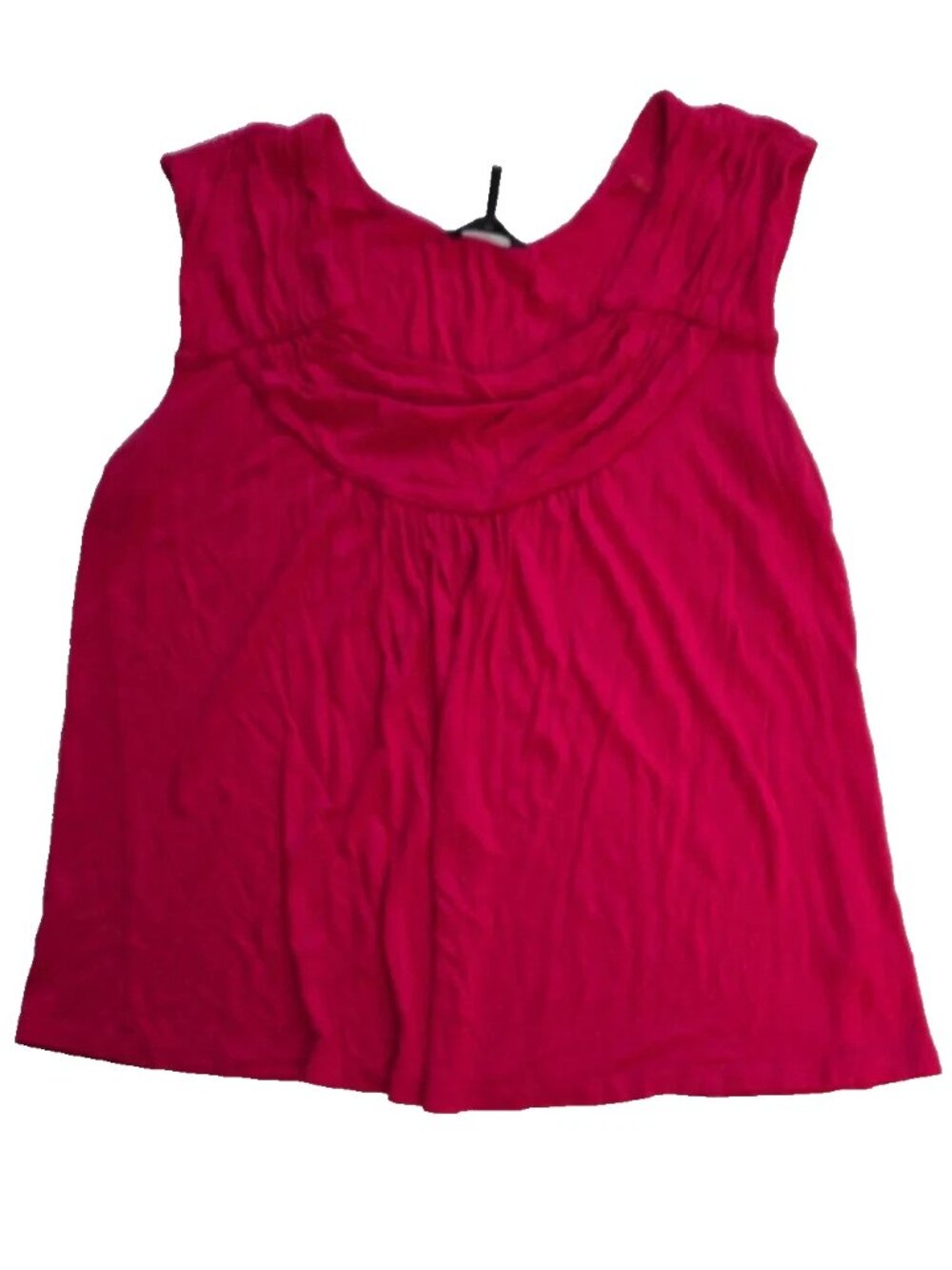 Daisy Fuentes Bright Fuchsia Gathered Scoop Tank